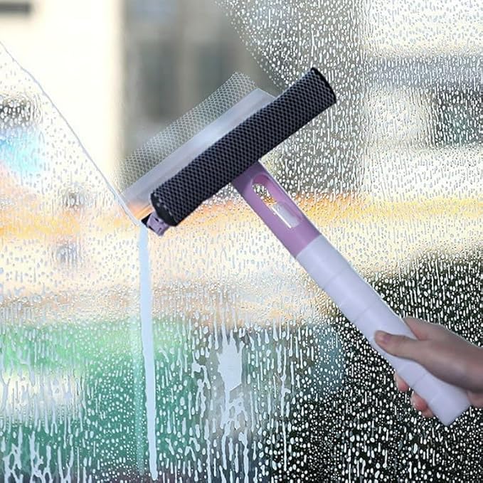AASTIK SALES 3 in 1 Window Glass Spray Wiper Brush for Home Window Cleaner Multifunctional DoubleSided Window Cleaner Brush Wiper Sprayer Window Mirror Glass Cleaning Wiper for BathroomOffice car 