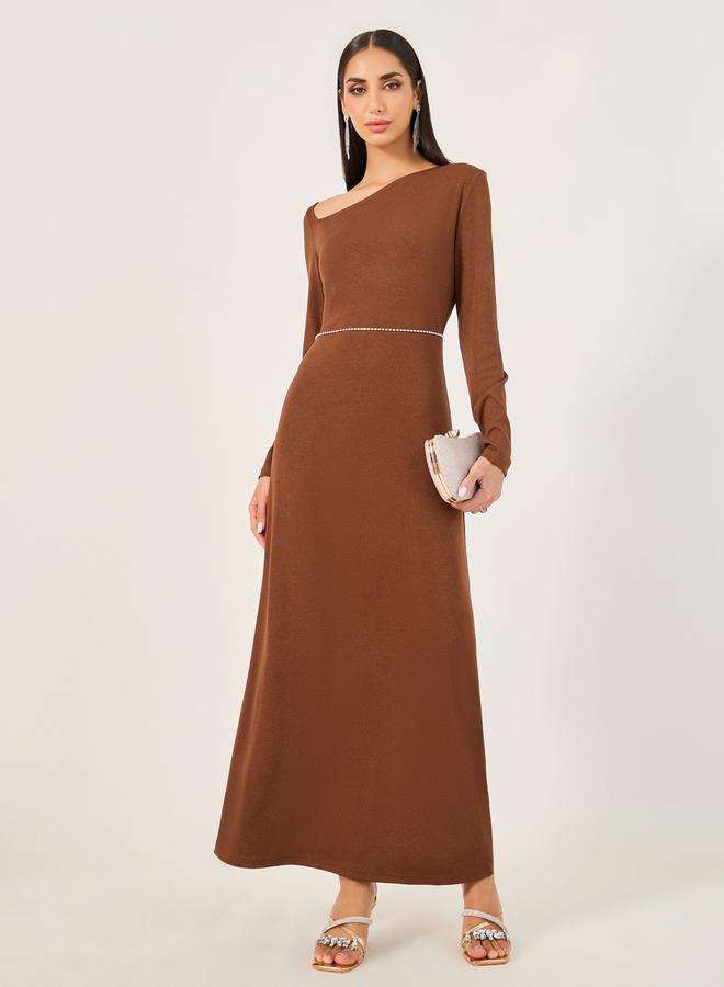 Styli Asymmetric Neckline Dress  - Image 2
