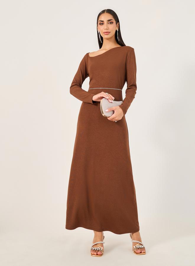Styli Asymmetric Neckline Dress  - Image 1