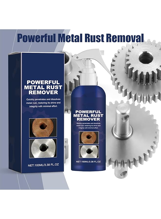 NALACAL مزيل صدأ المعادن، مزيل صدأ المعادن، بخاخ متعدد الأغراض لإزالة الصدأ، بخاخ مزيل فوري للأدوات والمعادن والسيارات - قطعتان - Image 3