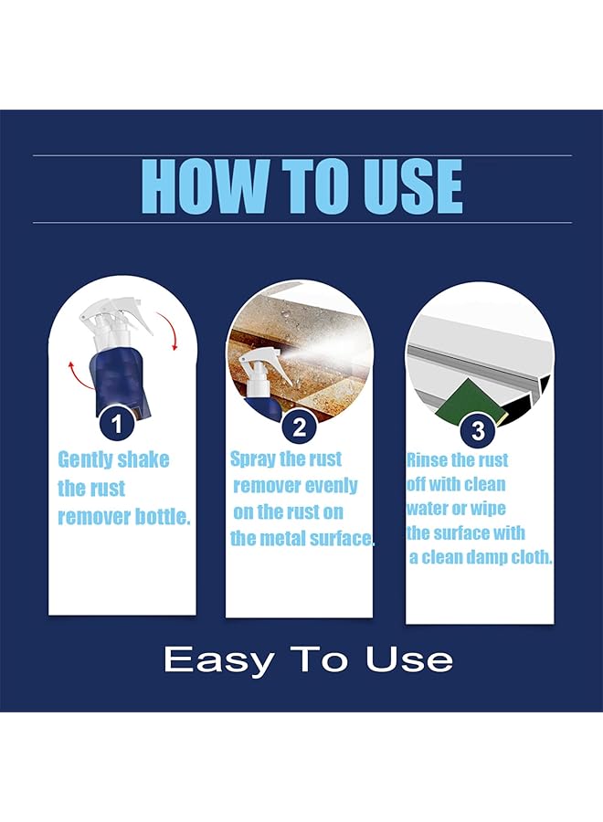 NALACAL مزيل صدأ المعادن، مزيل صدأ المعادن، بخاخ متعدد الأغراض لإزالة الصدأ، بخاخ مزيل فوري للأدوات والمعادن والسيارات - قطعتان - Image 5