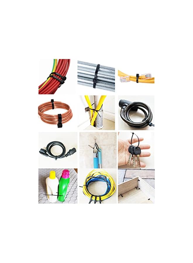 S-TOP 4 inch Cable Ties Black 100 Pack, 2.5mm x 100mm Zip Ties Long 18 lbs Tensile Strength with UV Resistant, Nylon Plastic Self Locking Small Cable Wrap for Tidy Wires Home Workshop and Garden - Image 4