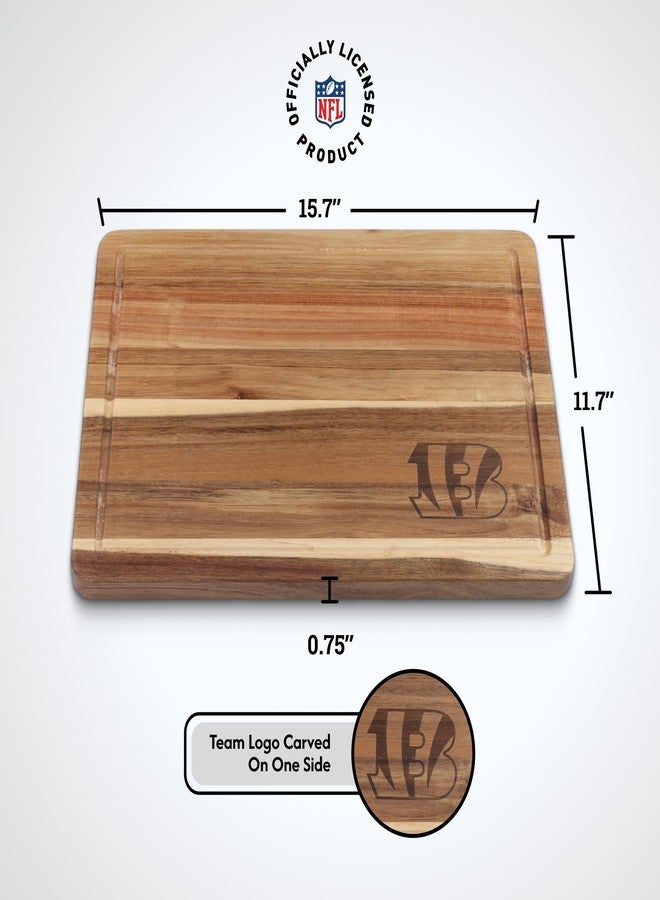 The Memory Company Officially Licensed Acacia Cutting Board, Cincinnati Bengals - Image 2