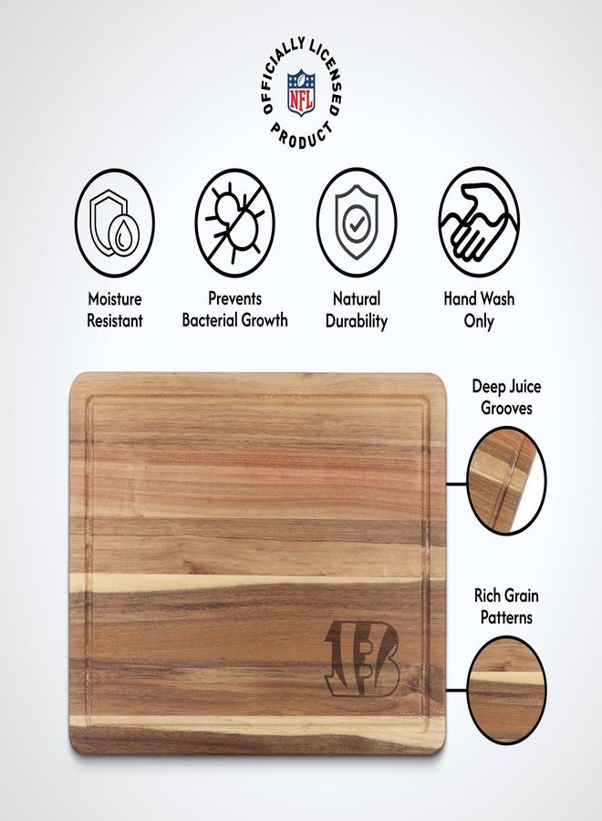 The Memory Company Officially Licensed Acacia Cutting Board, Cincinnati Bengals - Image 3