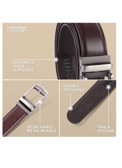 HAMMONDS FLYCATCHER Genuine Leather Belt for Men - Perfect for Formal and Casual Wear - Adjustable Waistband up to 46 Inches - Auto lock Belt for Formal and Casual Wear | K4K7  - Image 5
