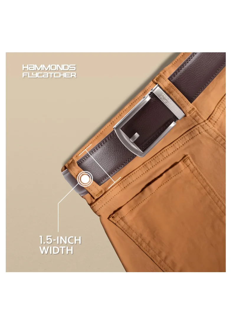 HAMMONDS FLYCATCHER Genuine Leather Belt for Men - Perfect for Formal and Casual Wear - Adjustable Waistband up to 46 Inches - Auto lock Belt for Formal and Casual Wear | K4K7