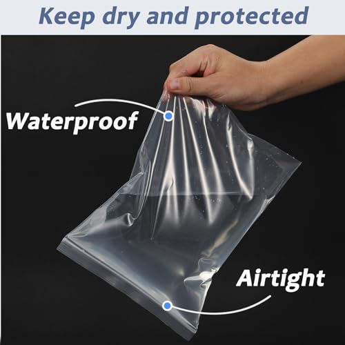 Foopama 100 PCS 4" x 6" Thick 5 Mil Clear Zip Poly Lock Plastic Bags Seal Reclosable Zip Bag Heavy-Duty Photo Cards Snacks Seeds Zipper Bags - Image 5