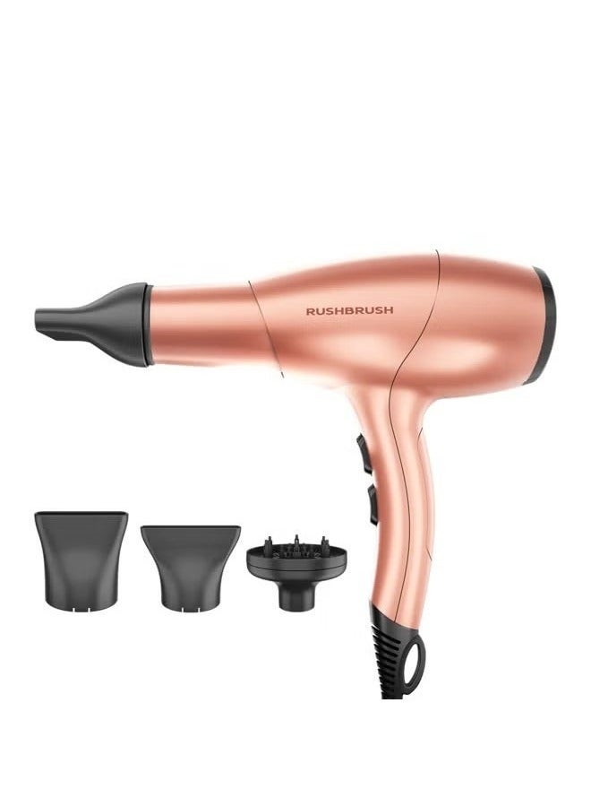 راش براش مجفف الشعر D3 Ultra باللون الوردي الذهبي بقوة 2400 واط - Image 1