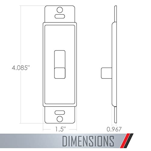 TayMac غطاء محول مفتاح التبديل القابل للدهان TayMac AD70W، أبيض - Image 3