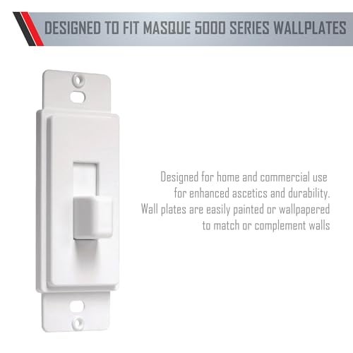 TayMac غطاء محول مفتاح التبديل القابل للدهان TayMac AD70W، أبيض - Image 2