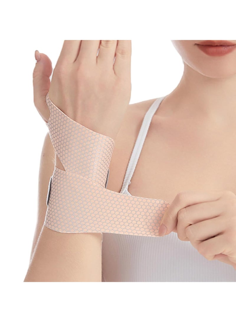 2PCS Ultra Thin Wrist Brace - Wrist Compression Band for Carpal Tunnel, Pain Relief, Arthritis, Tendonitis - Carpal Tunnel Brace Compression and Support for Fitness Enthusiasts (Skin Tone) - Image 1