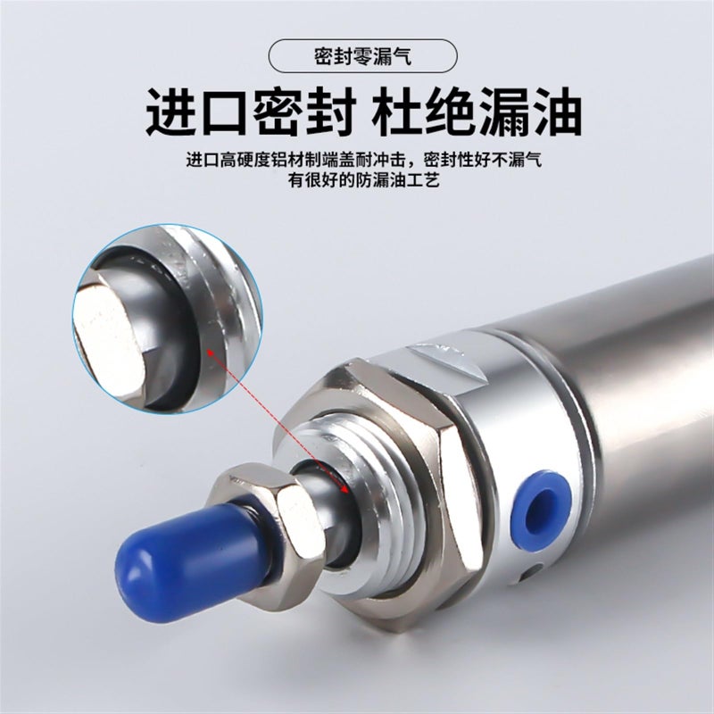 MA20 Double Action Pneumatic Cylinder 25mm Stroke Stainless Steel Bore - Image 3