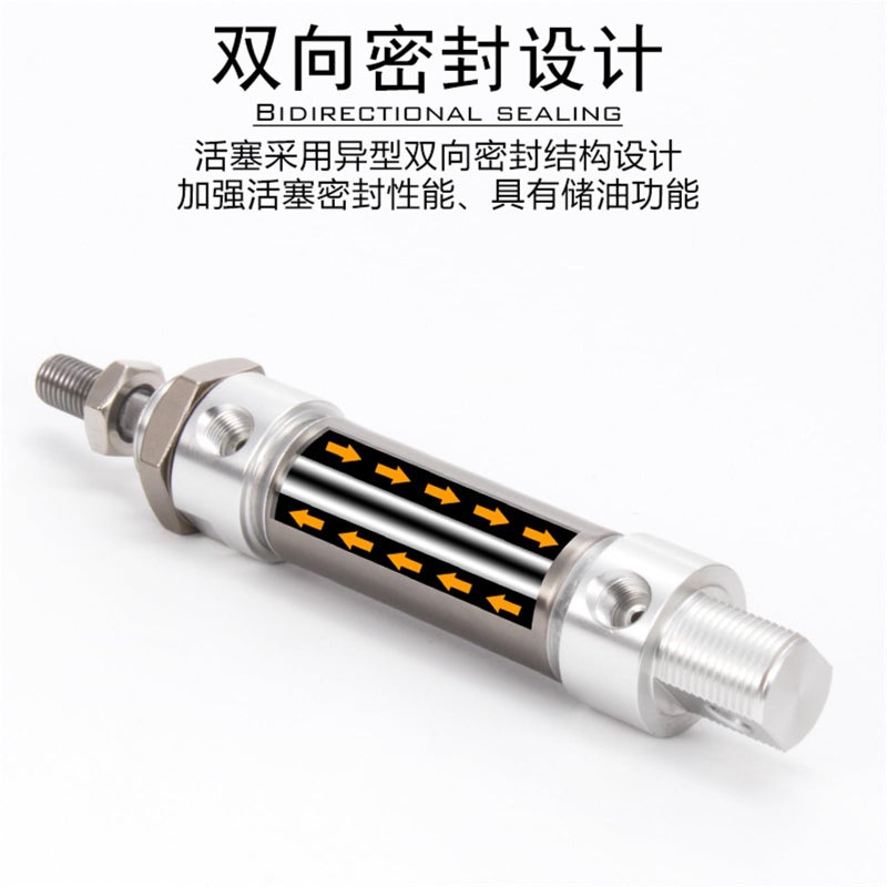 MA20 Double Action Pneumatic Cylinder 25mm Stroke Stainless Steel Bore - Image 5