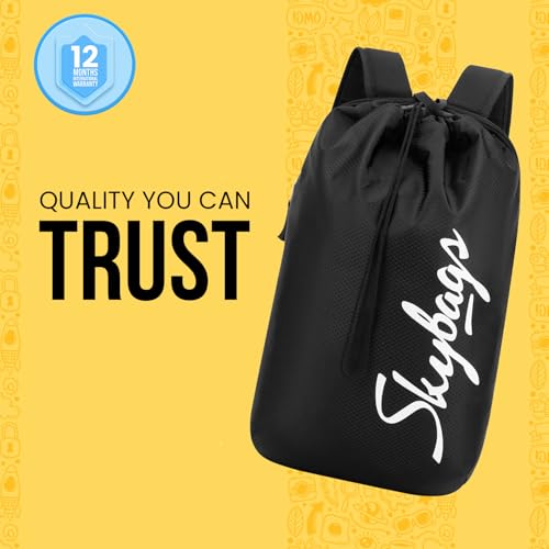 Skybags String 15L Casual Daypack Backpack with Drawstring Compartment - Black - Image 5
