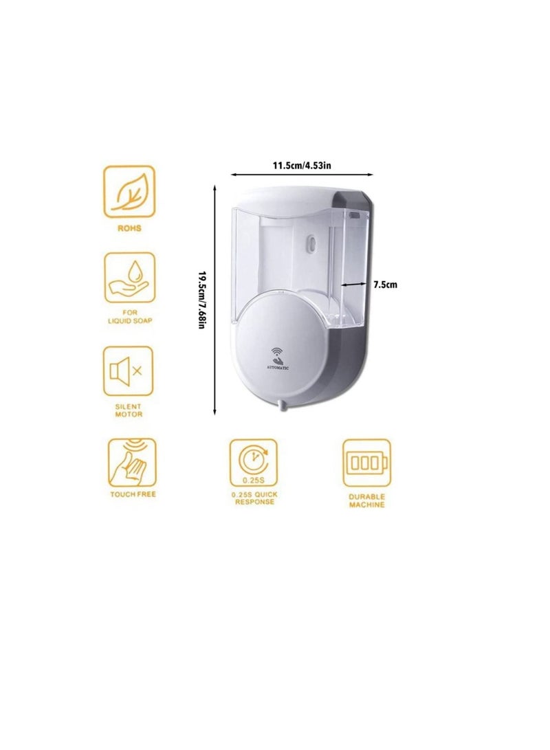 Soap Dispenser Wall Mounted Touch-less, Automatic Hand Sanitizer Dispenser Touch Free Motion Smart Sensor, 4Pcs “AA” Batteries Operated for Home Bathroom Kitchen Etc…600Ml - Image 3