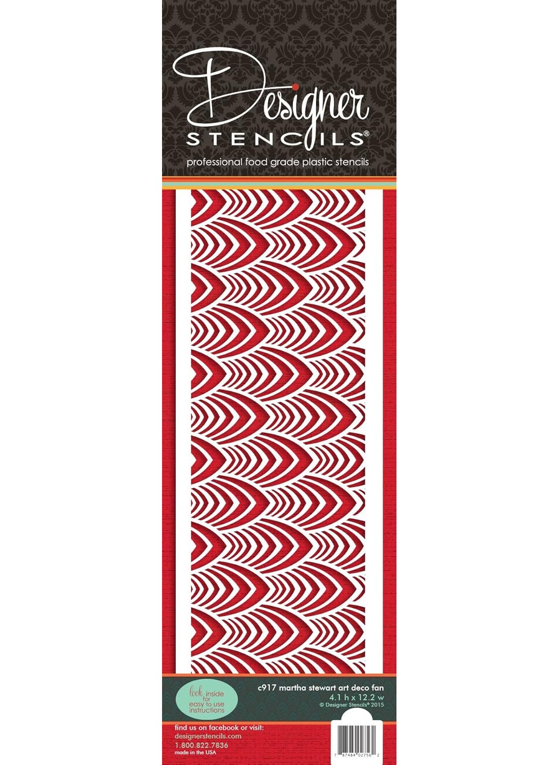 Designer Stencils - Martha Stewart Wedding Art Deco Cake Stencil Side by Designer Stencils - Image 1