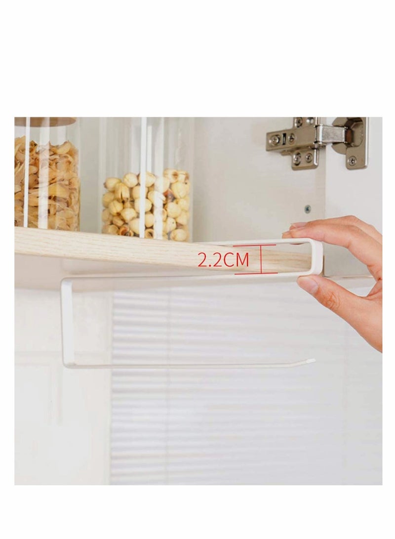 SYOSI Kitchen PaPer Roll Holder Trivets Towel Rack Cabinet Napkins Storage Rack Holder Kitchen Roll Holder Dispenser Under Cabinet Roll Paper Towel Holder Storage Rack Shelf - Image 4