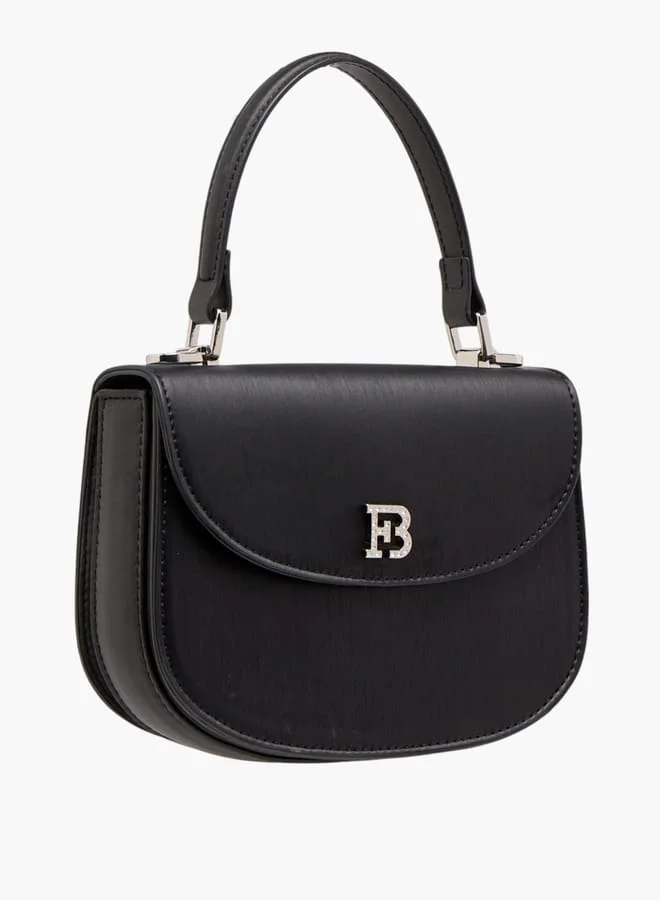 Flora Bella By Shoexpress Women Textured Satchel Bag with Button Closure and Adjustable Strap