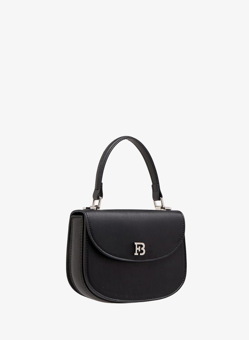 Flora Bella By Shoexpress Women Textured Satchel Bag with Button Closure and Adjustable Strap - Image 3