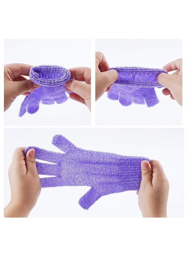 CVNDKN 10 Pairs Exfoliating Gloves,Made of 100% Nylon,10 Colors Double Sided Exfoliating Gloves for Beauty Spa Massage Skin Shower Body Scrubber Bathing Accessories. - Image 4