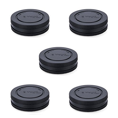 JJC Camera Rear Lens Cap Body Cap Cover for Sony E Mount A1 A7C A7R IV III A7 III II A7S III II A6600 A6500 A6400 A6300 A6100 A6000 Replace Sony ALCB1EM 5 Packs - Image 1