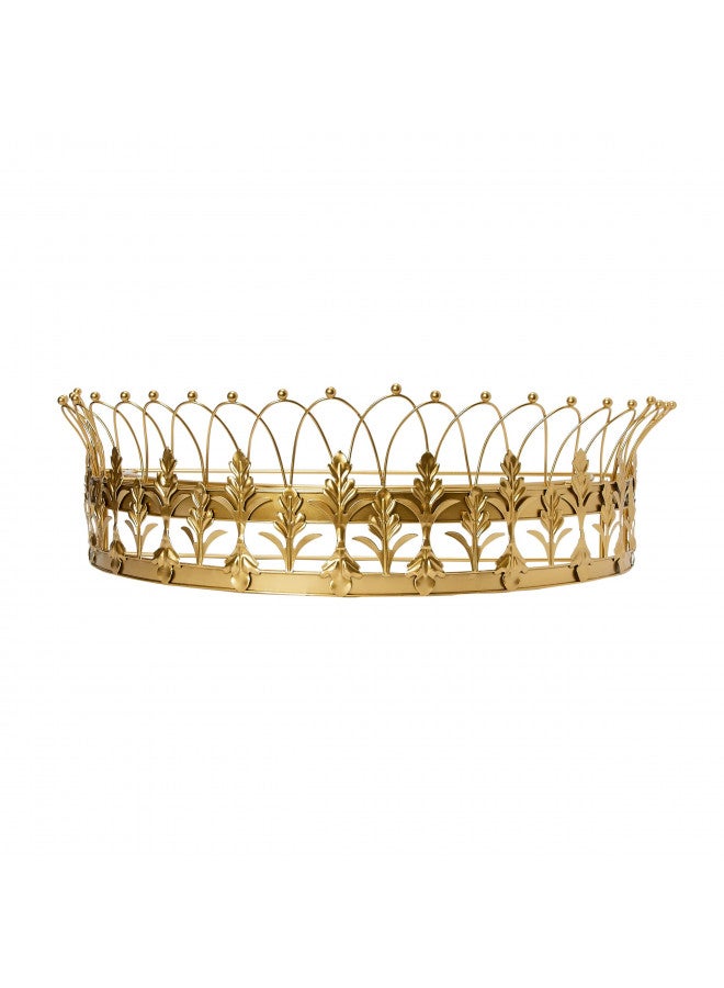 Creative Co-Op Decorative Metal Curtain or Canopy Crown, Gold Finish