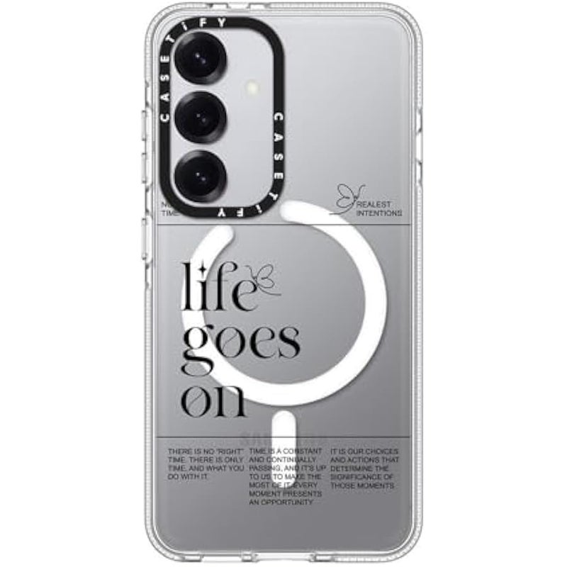 CASETIFY Magnetic Clear Galaxy S25 Case 【Compatible with Magsafe】 - Life Goes On - Image 1
