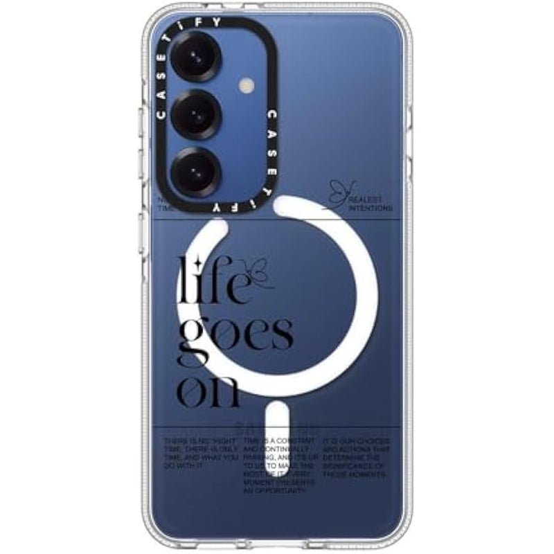 CASETIFY Magnetic Clear Galaxy S25 Case 【Compatible with Magsafe】 - Life Goes On - Image 4