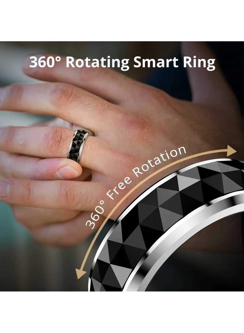 ColMi COLMI R11 Ceramic Smart Ring for Men, Fidget Spinner Anxiety Relieve Ring with Charging Case, Health Monitor, 5ATM Waterproof  - Image 3