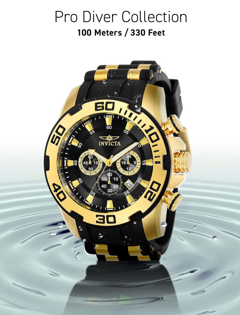 Invicta ساعة إنفيكتا للرجال برو دايفر بحزام سيليكون من الفولاذ المقاوم للصدأ، أسود، 26 ساعة كاجوال (الموديل: 22312) - Image 5