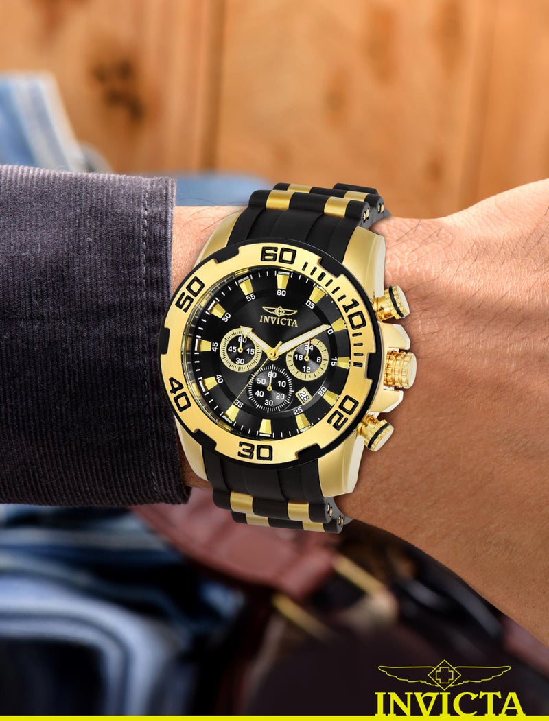 Invicta ساعة إنفيكتا للرجال برو دايفر بحزام سيليكون من الفولاذ المقاوم للصدأ، أسود، 26 ساعة كاجوال (الموديل: 22312) - Image 2