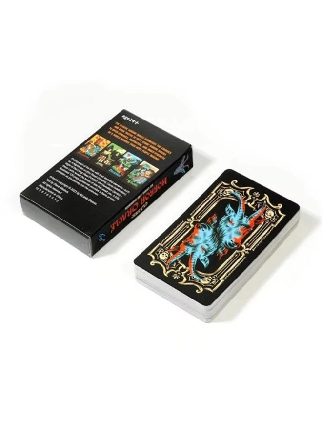 NIBEMINENT Classic Horror Tarot Deck Psychological Oracle Deck Portable Classic Horror Oracle Full English Version 50-card game - Image 2