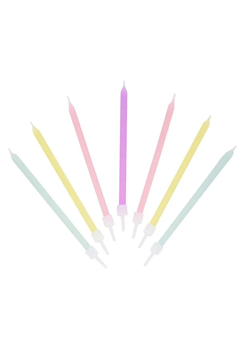 Talking Tables Pastel Candles, 10Cm, (16Pk)