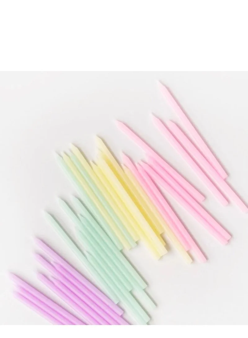 Talking Tables Pastel Candles, 10Cm, (16Pk)