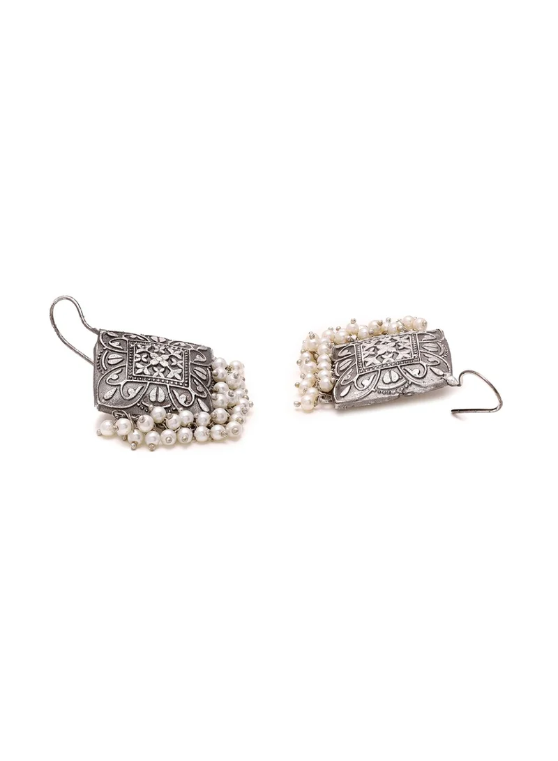 Priyaasi Oxidised Contemporary Drop Earrings