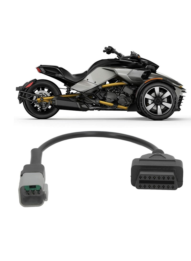أسيف 6PIN إلى 16PIN تشخيص OBD2 محول الكابلات ، استبدال الماسح الضوئي OBDII لأدوات دراجة نارية CAN AM ATV UTV - Image 1