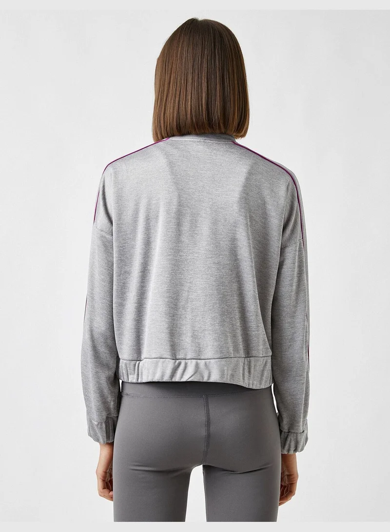 KOTON Ebru Şallı Loves Koton Zipper Detailed Coat