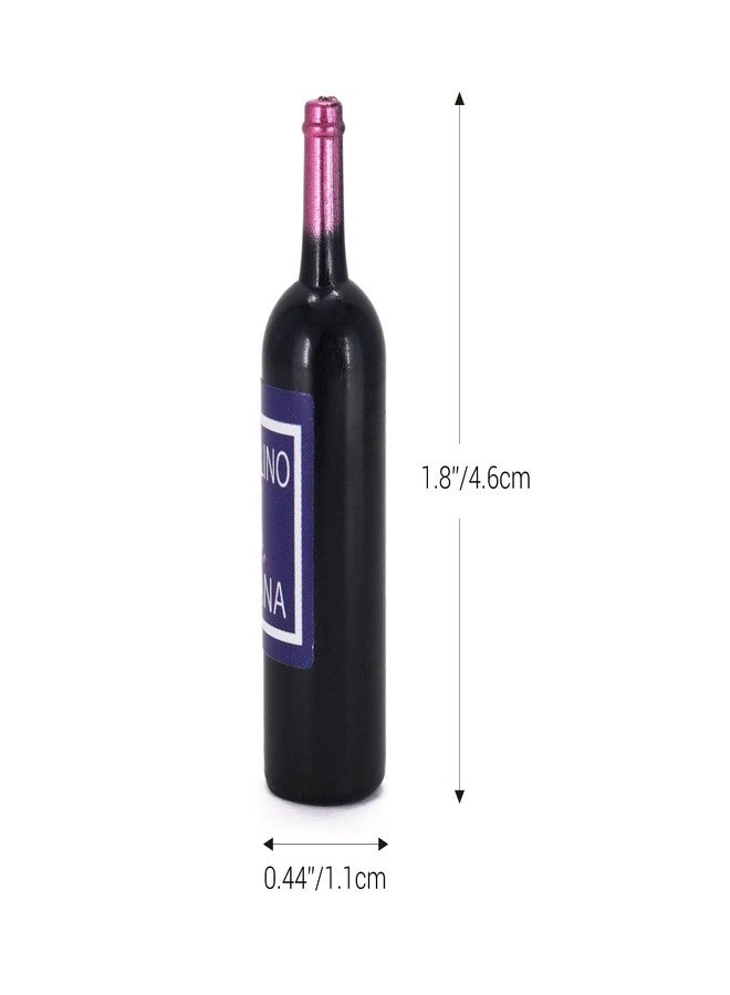 CHAMBERY 1:6 Scale Miniature Red Wine Bottles 10Pcs Dollhouse Accessories Decoration for Cake Topper - Image 5