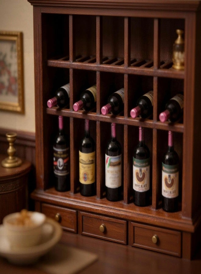 CHAMBERY 1:6 Scale Miniature Red Wine Bottles 10Pcs Dollhouse Accessories Decoration for Cake Topper - Image 2