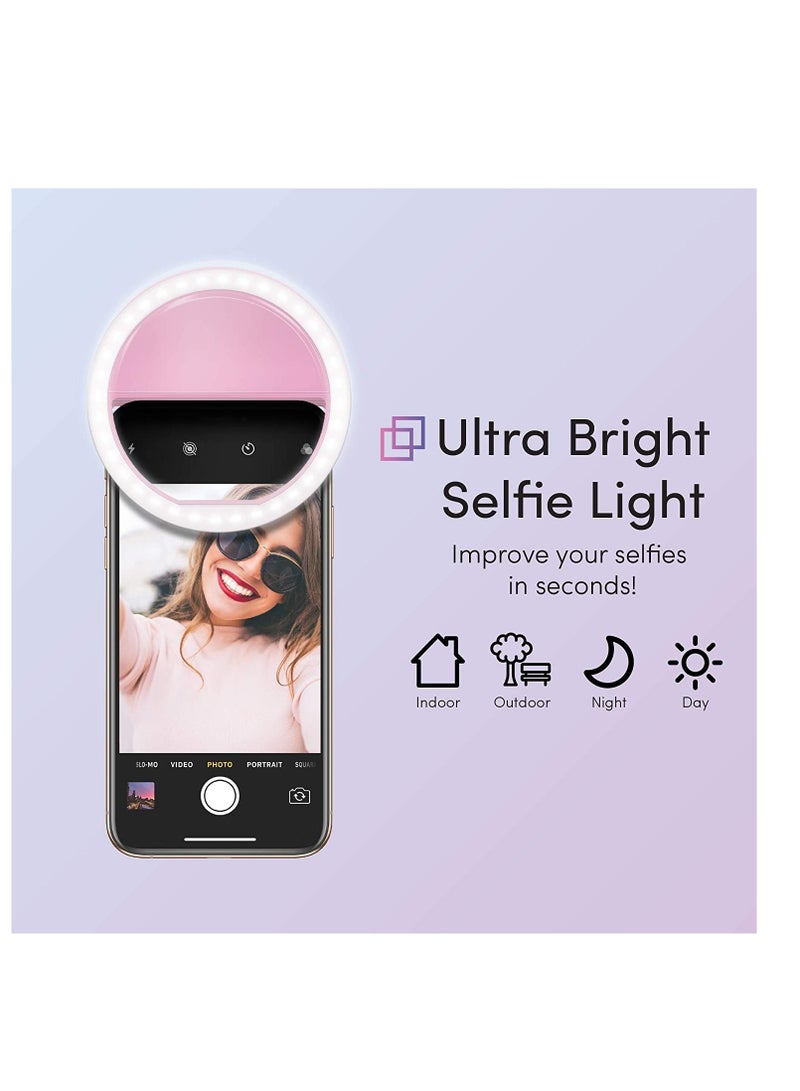 ELTRAZONE Mini Clip-on Smartphone Selfie Ring RGB LED Light Beauty Lamp Built-in Rechargeable Battery For Smartphones  - Image 2