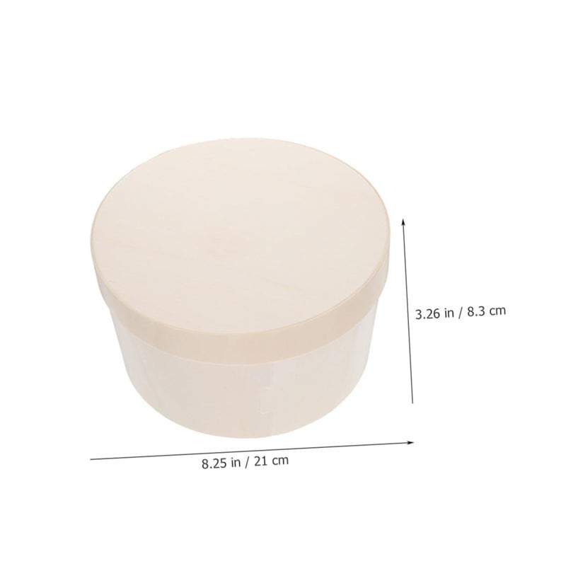 8 Inch Wooden Cake Box With Lid Cheesecake Dessert Container Food Storage Carrier - Image 3