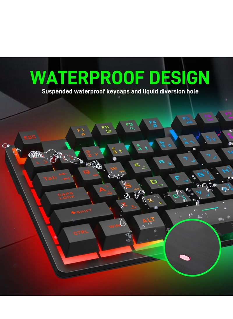 Datazone Wired Gaming Keyboard and Mouse Combo with RGB Lighting  - Image 3