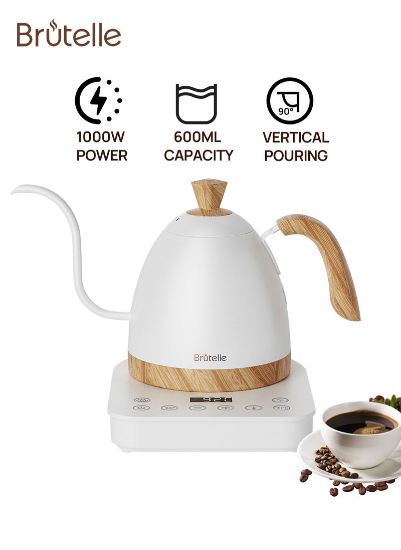 غلاية كهربائية برقبة إوزة V60 مع منظم حرارة Strix بريطاني ±1° – غلاية قهوة احترافية لتحضير القهوة المقطرة بتحكم دقيق في تدفق الماء – مناسبة لمقاهي القهوة والمسابقات