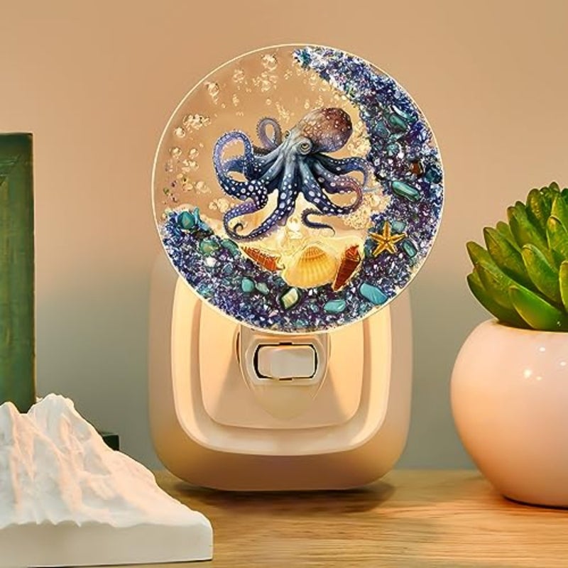 Plug in Seashell Night Light Ocean Sea Animal Decorative Night Light Plug in Beach Lamps Vintage Ocean Lamps for Adult for Home Bedroom Living Room Bathroom Wall - Image 4