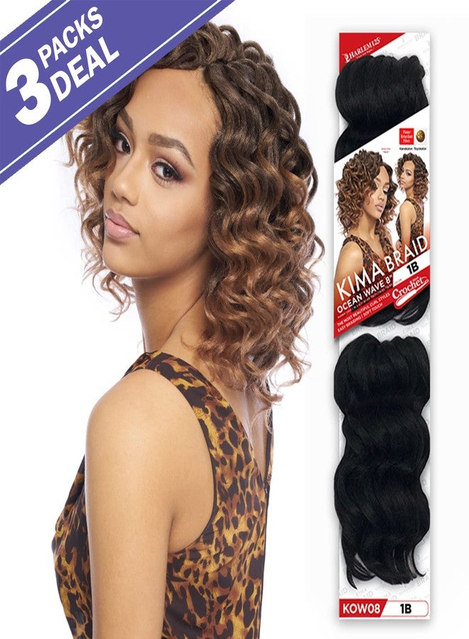 Harlem 125 Synthetic Hair Braids Kima Braid Ocean Wave 8inch (3-pack, 2) - Image 2