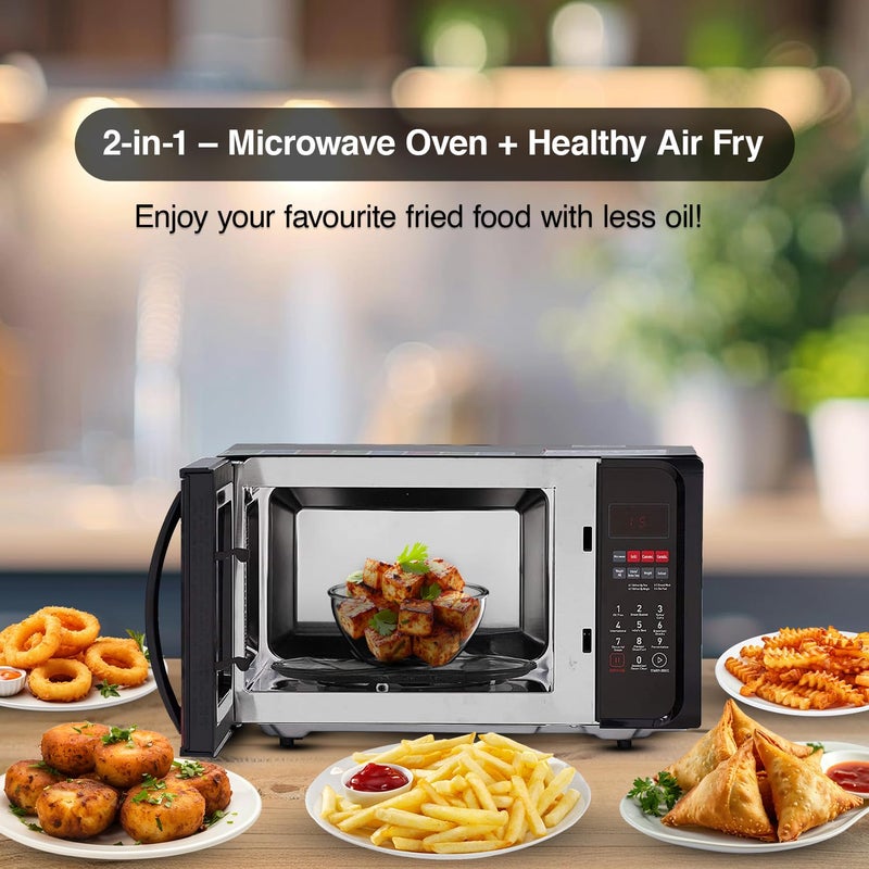 Godrej Godrej 23 L Convection Microwave Oven With Stainless Steel Cavity Digital Display and 205 Instacook Receipes GME 523 CF1 RM Floral Black  - Image 5