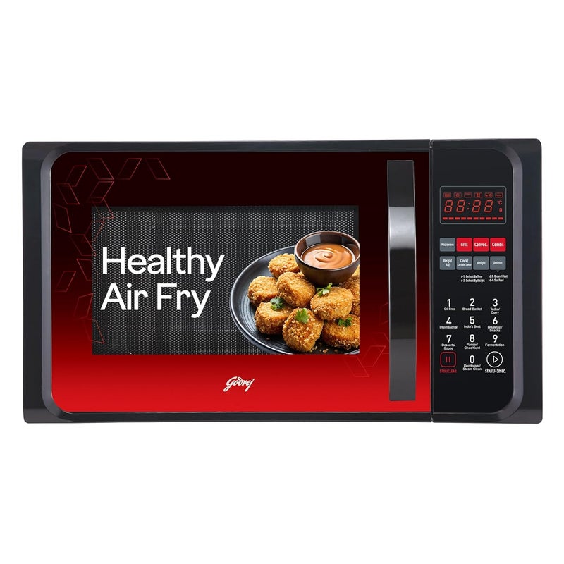 Godrej Godrej 23 L Convection Microwave Oven With Stainless Steel Cavity Digital Display and 205 Instacook Receipes GME 523 CF1 RM Floral Black  - Image 1