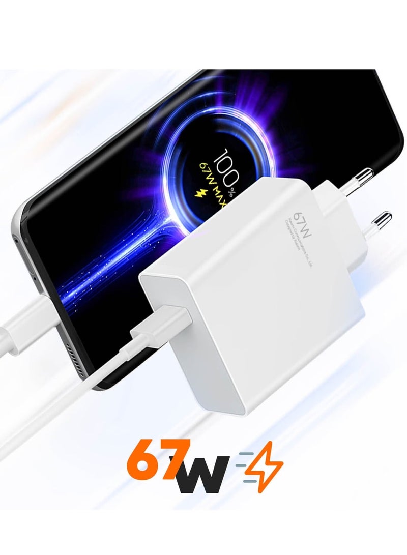 MUNTAQI Original Xiaomi 67W USB Wall Charger – Includes USB to USB-C Cable, Fast Charging for Phones, Tablets & More - Image 4