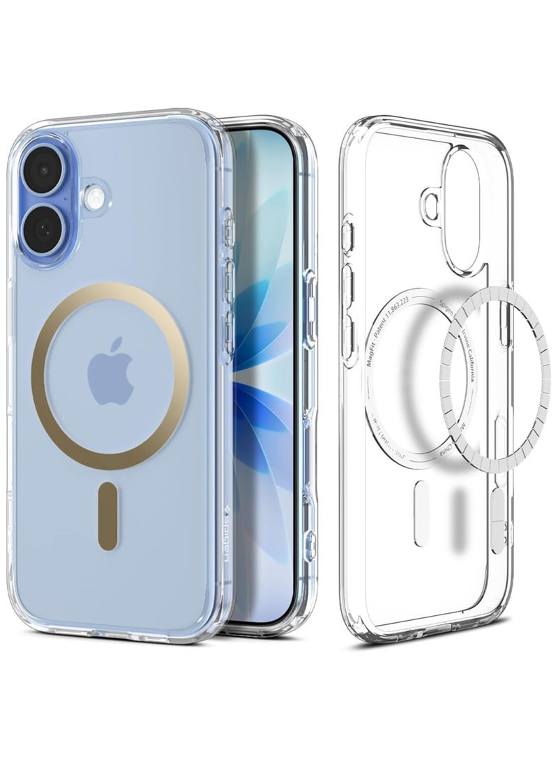 Spigen Ultra Hybrid MagFit iPhone 17 Case Cover with MagSafe (2025) - Clear Gold - Image 1