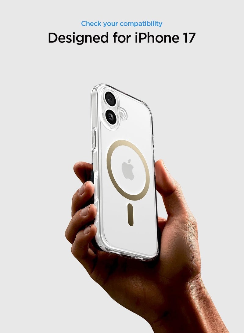 Spigen Ultra Hybrid MagFit iPhone 17 Case Cover with MagSafe (2025) - Clear Gold - Image 2